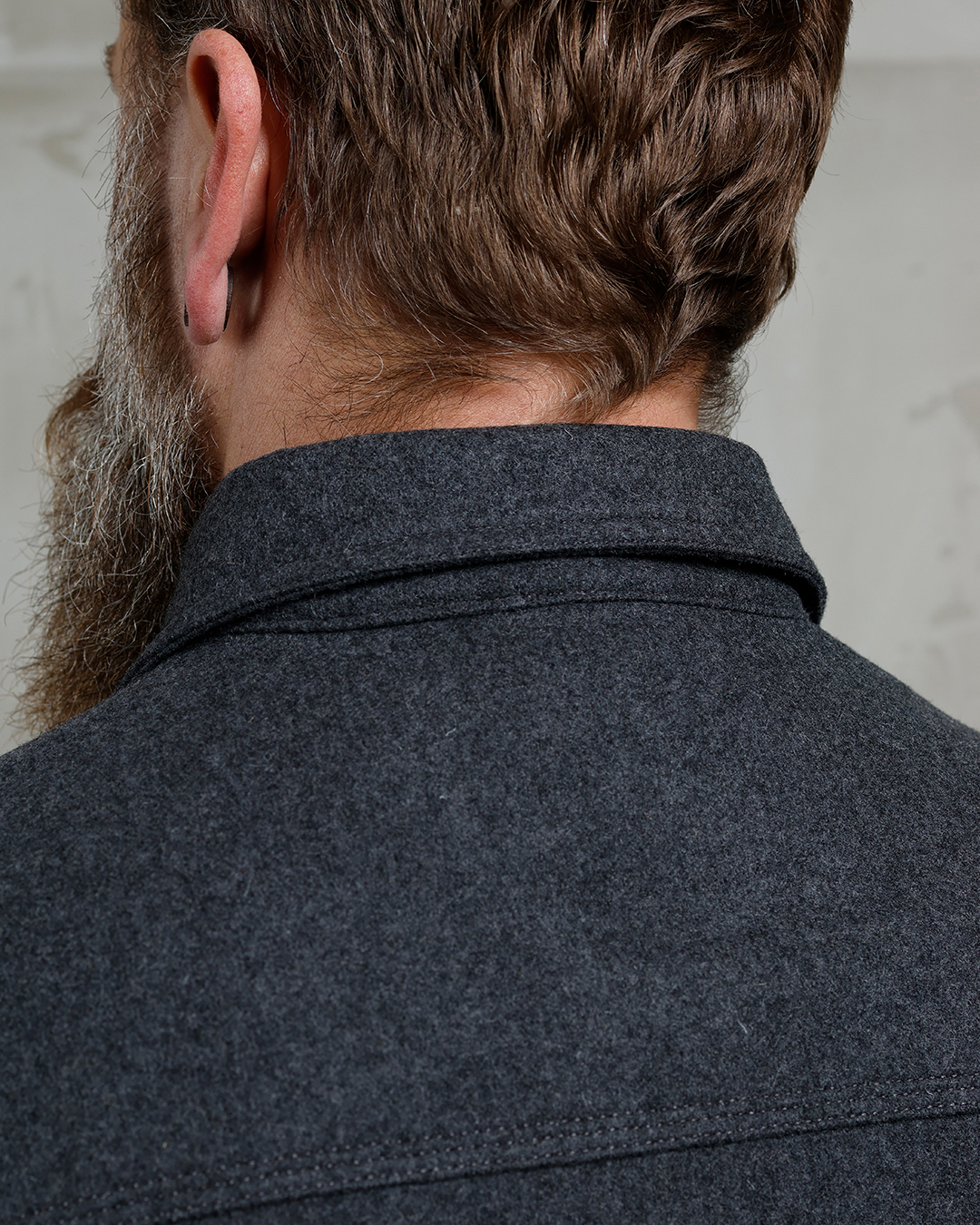 1943 CPO Shirt Grey Wool – US Navy Inspired Heavy Wool Deck Shirt-M